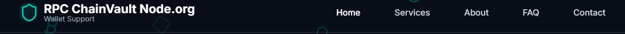 RPC ChainVault Node.org - Navigation Header
